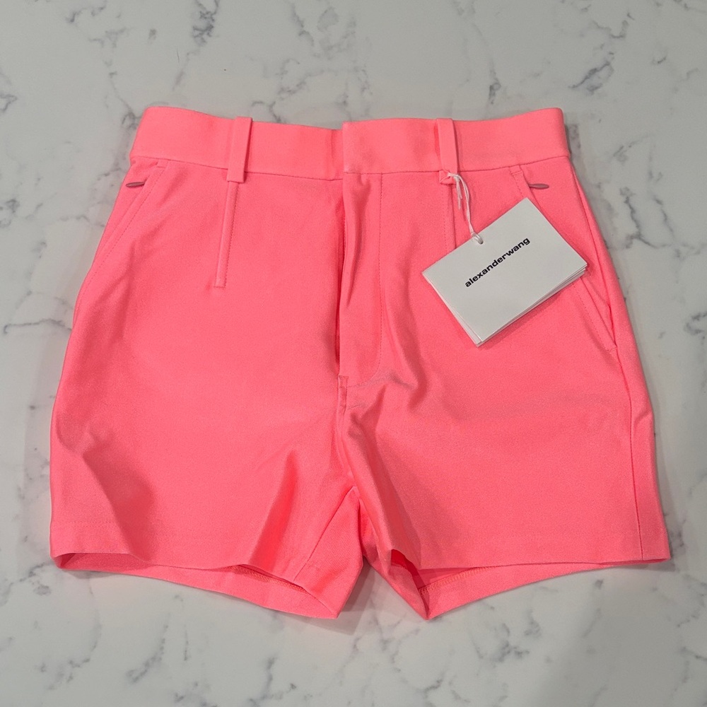 Alexander Wang High Waist Neon Pink Women's Shorts NWT